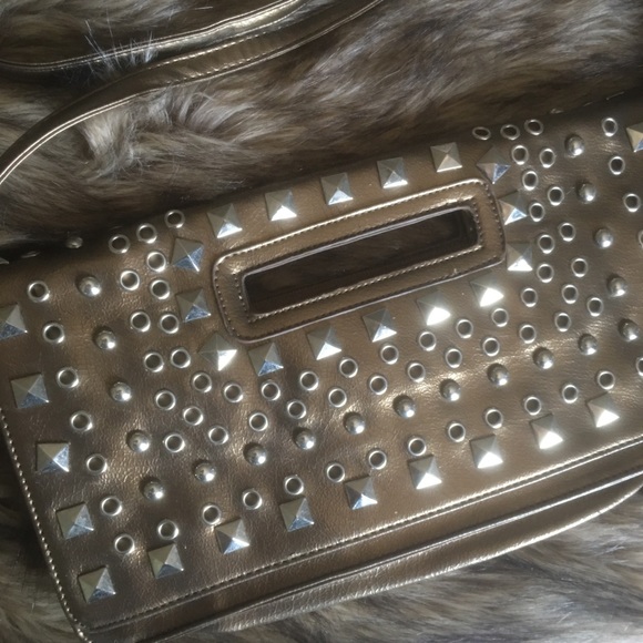 Bronze Studded Crossbody or Clutch - Picture 2 of 3